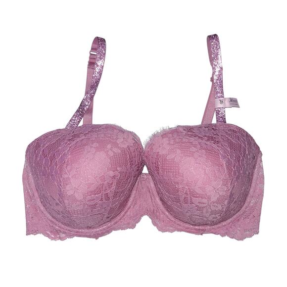 Victoria's Secret Twinkle Strap Lace Classic-Coverage Demi Bra Dusk Mauve 36DDD - Picture 1 of 4